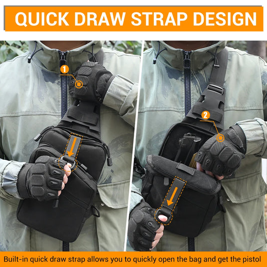Sacoche holster pour arme de poing, police en civil