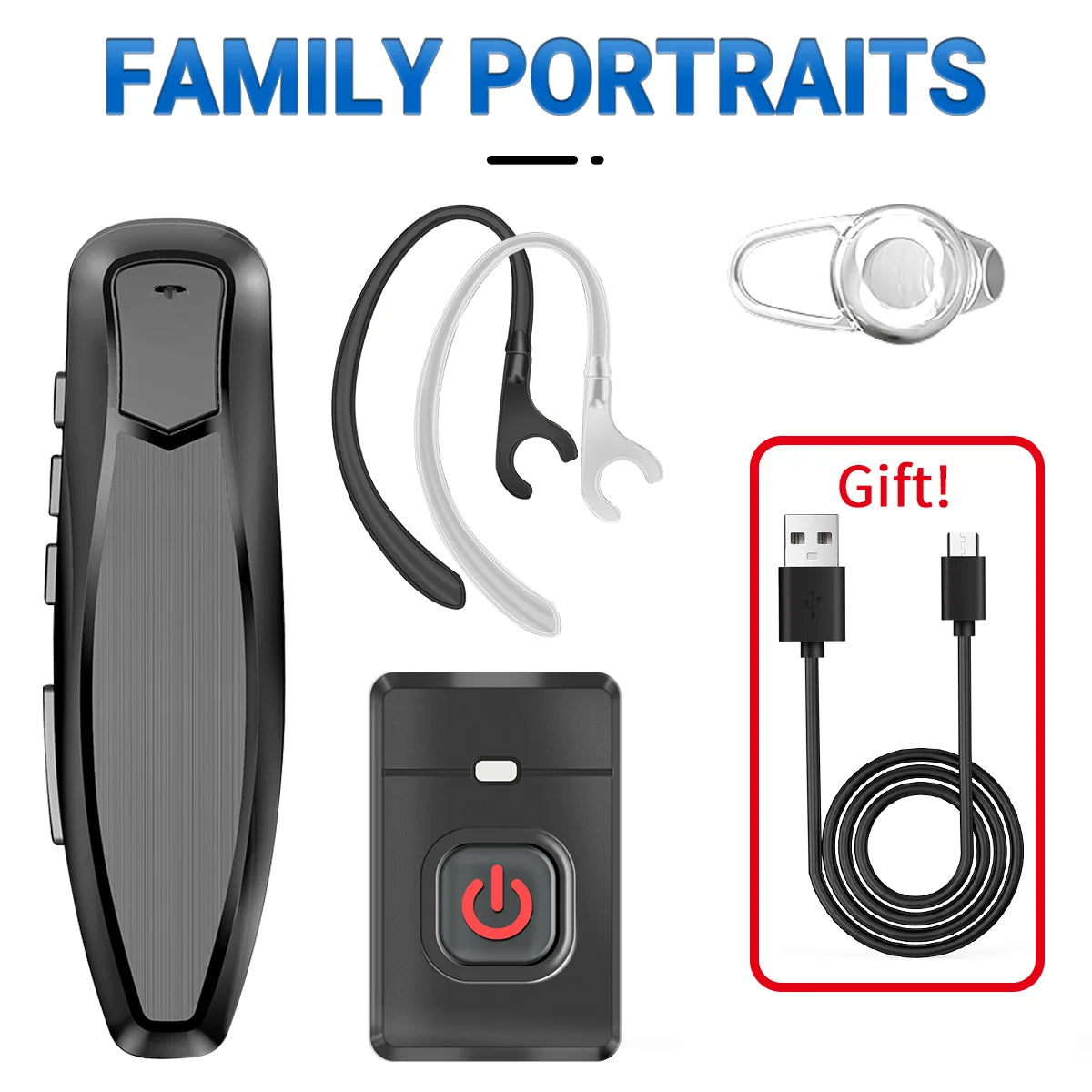 Oreillette Bluetooth Mains Libres pour Talkie-Walkie – PTT Sans Fil, Compatible Kenwood, Baofeng UV-5R, Quansheng