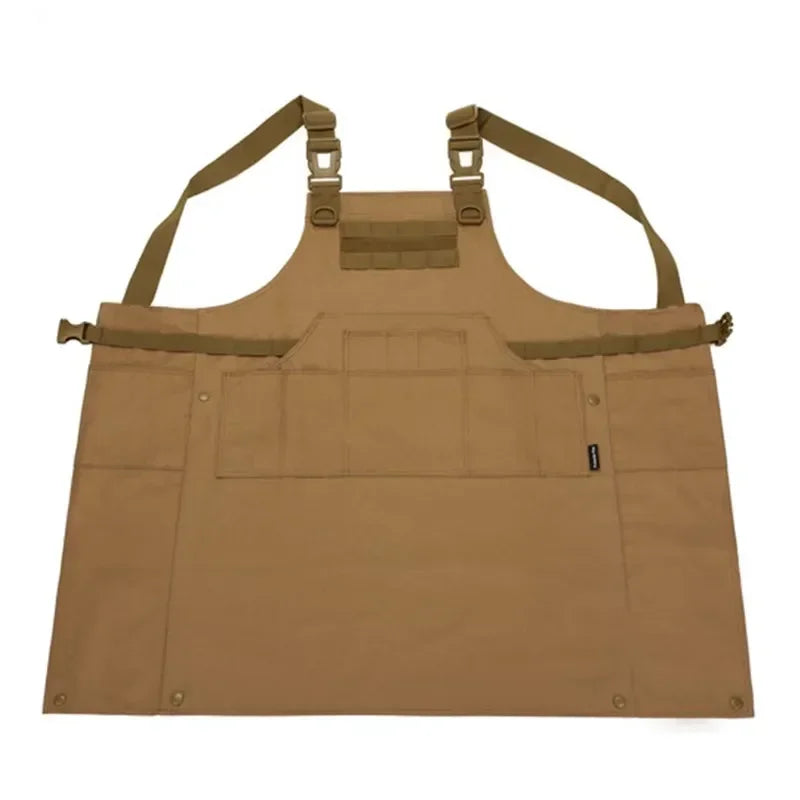Tablier tactique 12 poches MOLLE, camouflage ou uni, taille unique