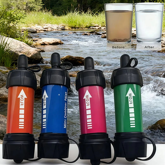 Paille Filtrante Camping – Filtre à Eau 99,99% Bactéries – Survie & Randonnée