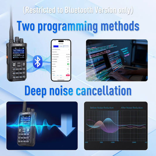 Talkie-Walkie Radtel RT-900 Ham Radio Full Band 8W – 256 Canaux, Air Band, Programmation Bluetooth (Optionnelle) - BLACKBEARD OUTDOOR INDUSTRIES