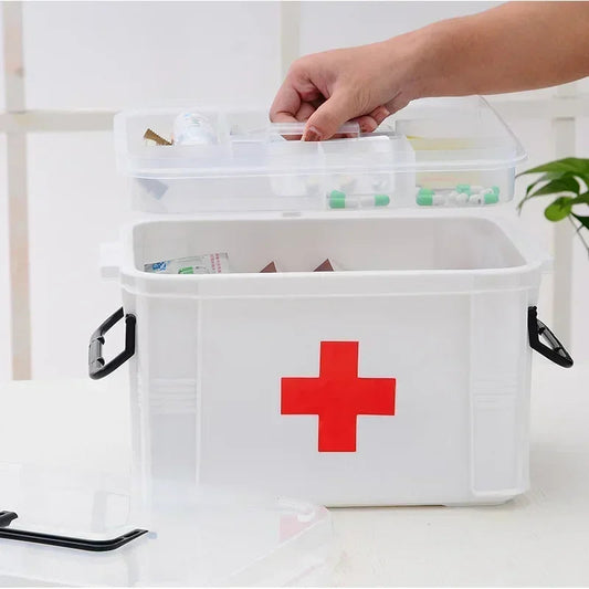 Boîte de Rangement Médicale à Double Couches – Portable et Résistante Ma boutique