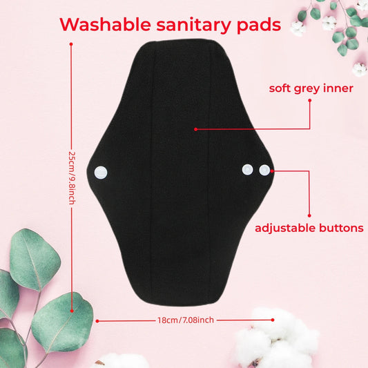 5 pcs Serviettes Hygiéniques Réutilisables – Protège-slips Lavables pour Femmes Ma boutique