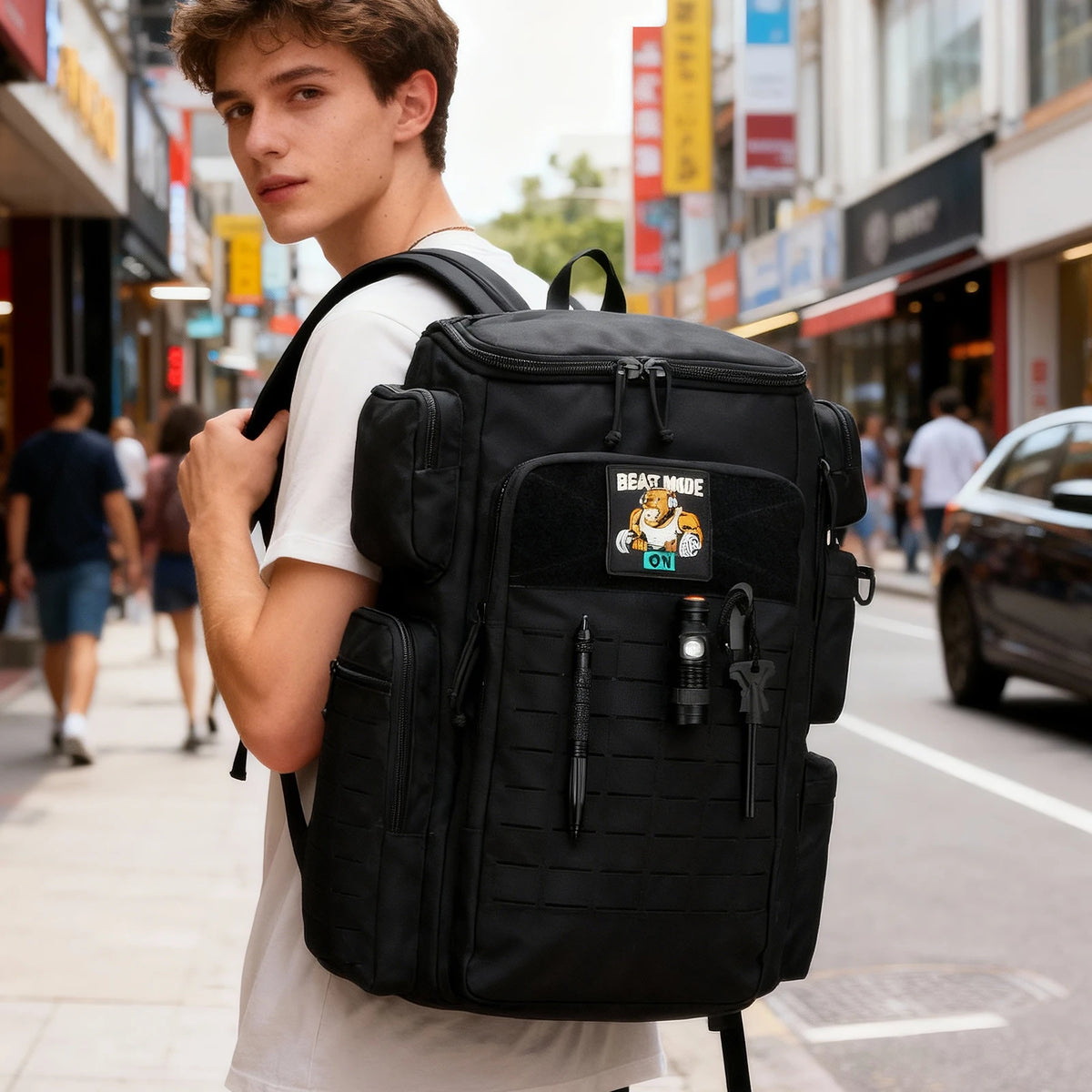Sac à Dos Tactique Militaire 50L – Système MOLLE, Pack 3 Jours, Résistant à l’Eau, Mixte