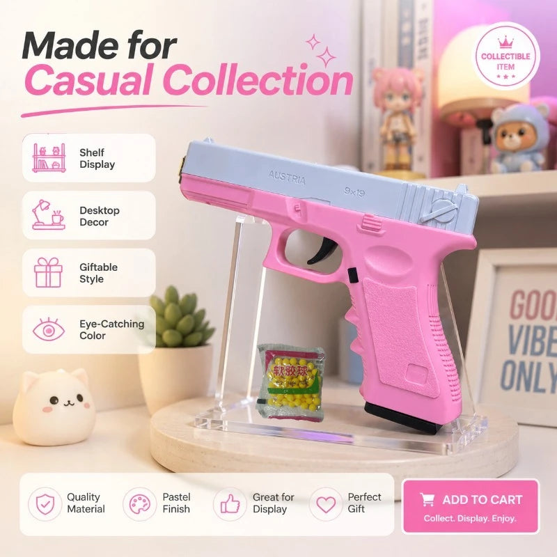 Réplique airsoft rose type Glock 18 – Spring 6 mm