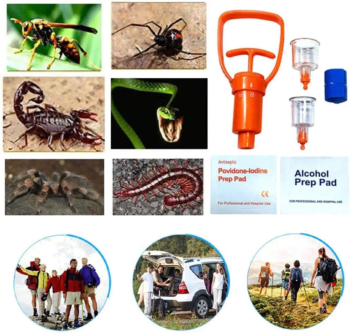 Kit Extracteur de Venin Morsure & Piqûre – Pompe Aspiration Premiers Secours Outdoor