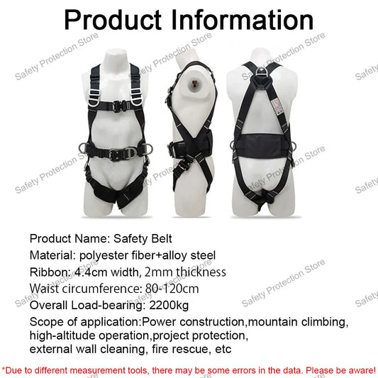 Harnais de Sécurité Intégral pour Travail en Hauteur – Ceinture de Sécurité 5 Points - BLACKBEARD OUTDOOR INDUSTRIES