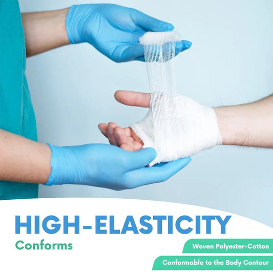 Bandages de Gaze Respirants - 4 Rouleaux - Fournitures de Premiers Secours Premium pour Aventuriers - Flexible - Bande de Pansement pour Soins des Plaies BLACKBEARD OUTDOOR INDUSTRIES