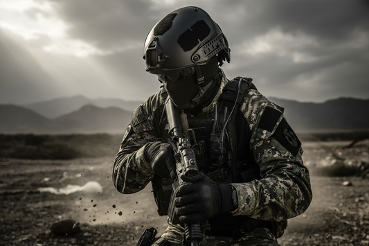 Casque tactique style AirFrame airsoft high cut ABS - BLACKBEARD OUTDOOR INDUSTRIES
