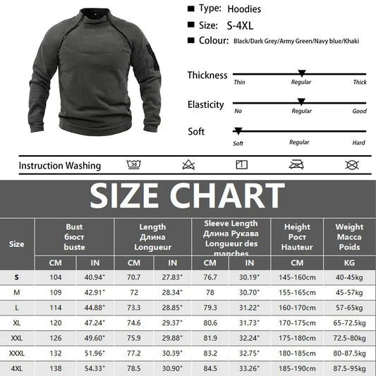 Pull Tactique Polaire – Col Montant Zip – Randonnée / Camping / Militaire - BLACKBEARD OUTDOOR INDUSTRIES