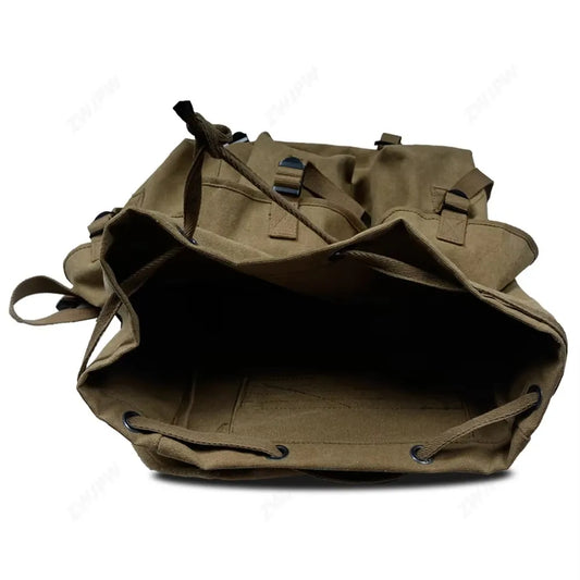 Sac Musette Militaire WW2 – Rucksack Coton Épais Armée Verte