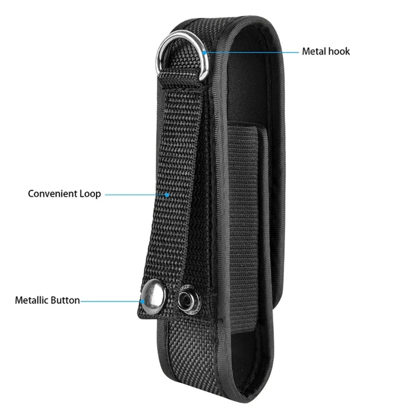 Pochette porte-lampe torche à la ceinture en nylon