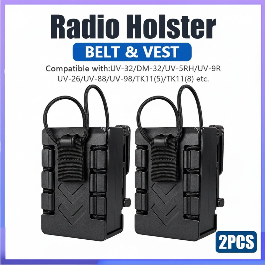 Holster Tactique MOLLE Universel 360° – Porte-Radio Rapide Baofeng, Quansheng, Iradio