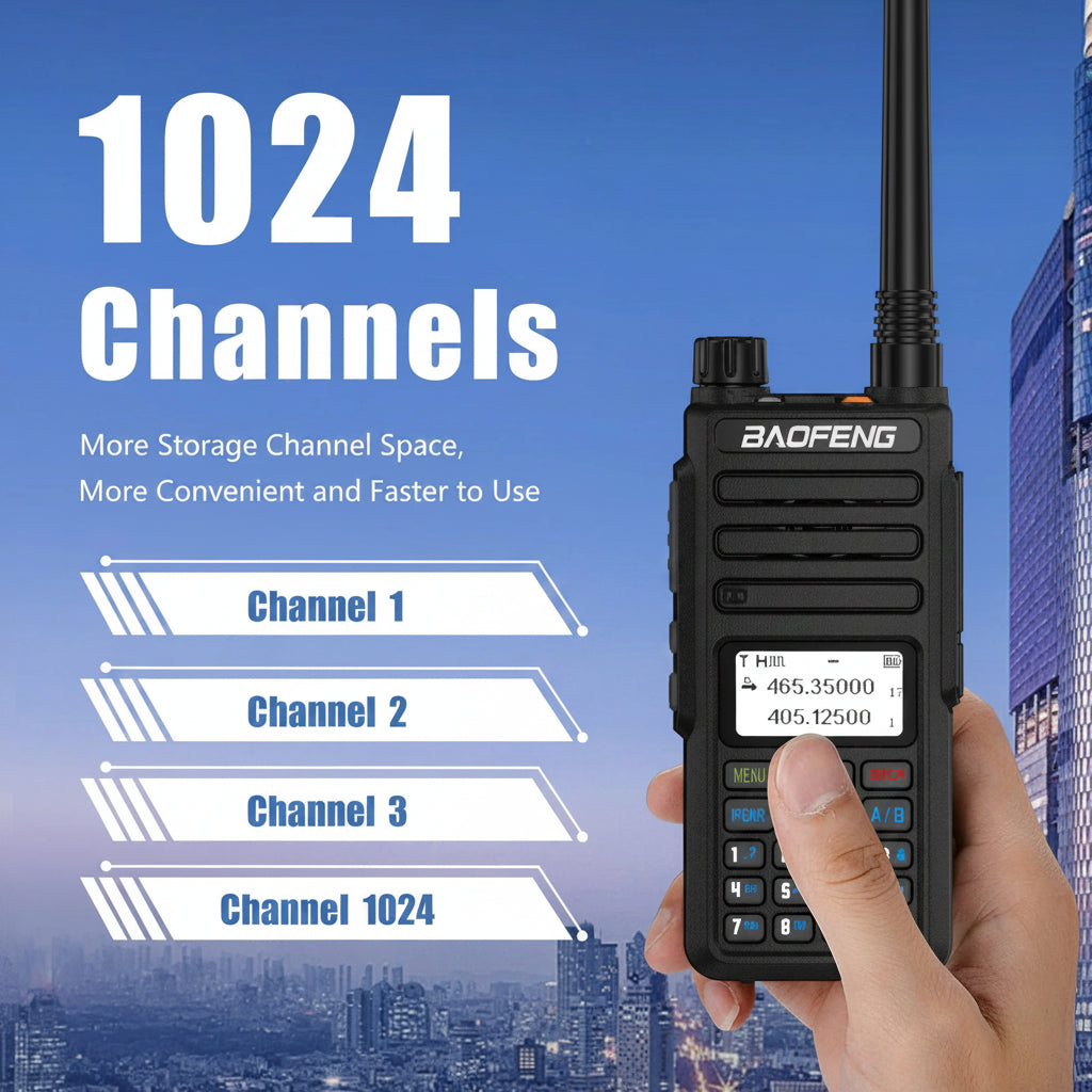 Talkie-Walkie DMR Baofeng DM-1801 – AES256, Dual Time Slot, Double Bande VHF/UHF, Alarme Man Down, Chiffrement Militaire