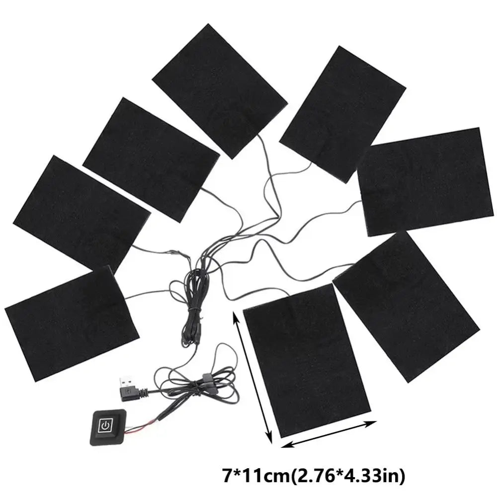 Patch chauffant USB pour vêtements – 3 niveaux, 7 × 11 cm