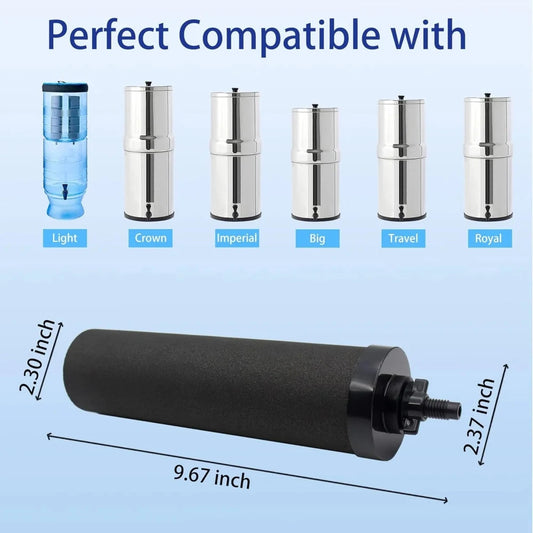 Filtres de Remplacement à Charbon Actif Noir pour Berkey BB9-2 Ma boutique