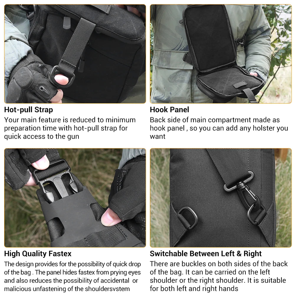 Sacoche holster pour arme de poing, police en civil