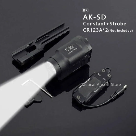 Lampe Tactique AK47 / AK74 – Zenitco Klesh 500 Lumens, Rail Picatinny 20mm, Strobe & Interrupteur Déporté