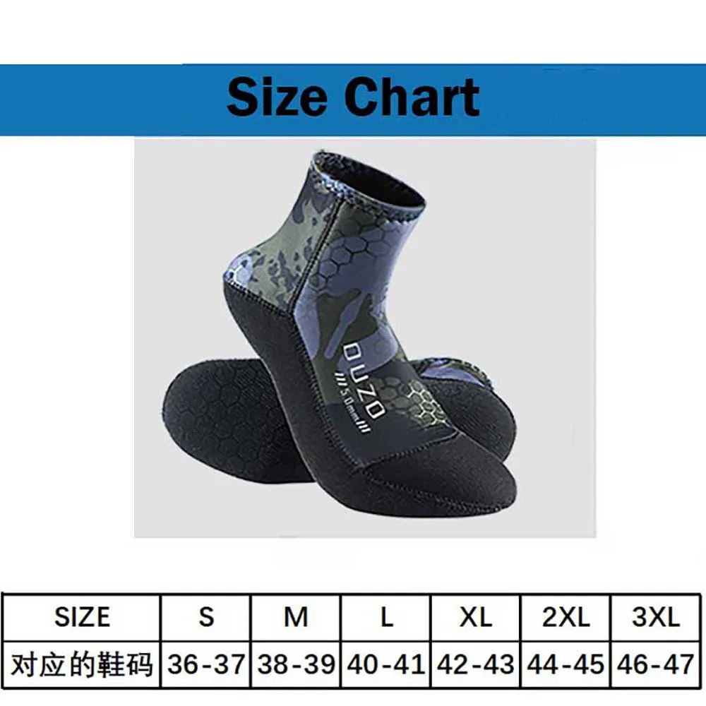 Chaussons Courts Néoprène 5MM Plongée – Antidérapant, Anti-Sable | Surf, Snorkeling, Plage | S à XXXL
