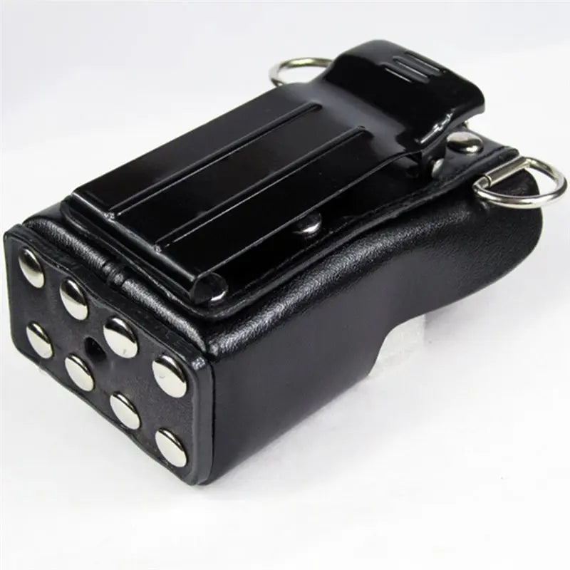 Étui Rigide Cuir Artificiel Radio – Holster Ouverture Haute avec Clip Ceinture et Bandoulière pour GP328Plus, SMP418, GP644