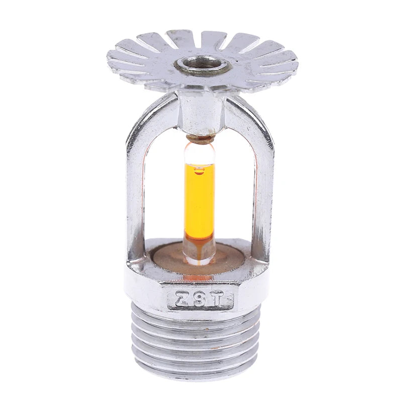 Tête de Sprinkler Pendante 57°C – Tête d’Extinction Automatique Alliage Cuivre + Verre, Dissimulée ou Apparente