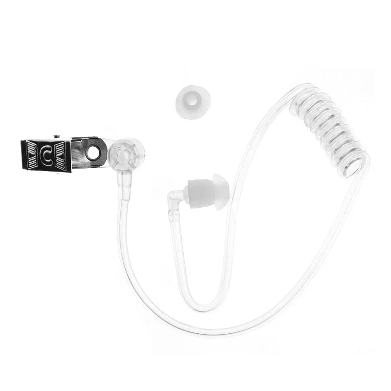 Oreillette Tactique 2 Pin PTT avec Tube Acoustique – Compatible Kenwood, Baofeng UV-5R, BF-888S