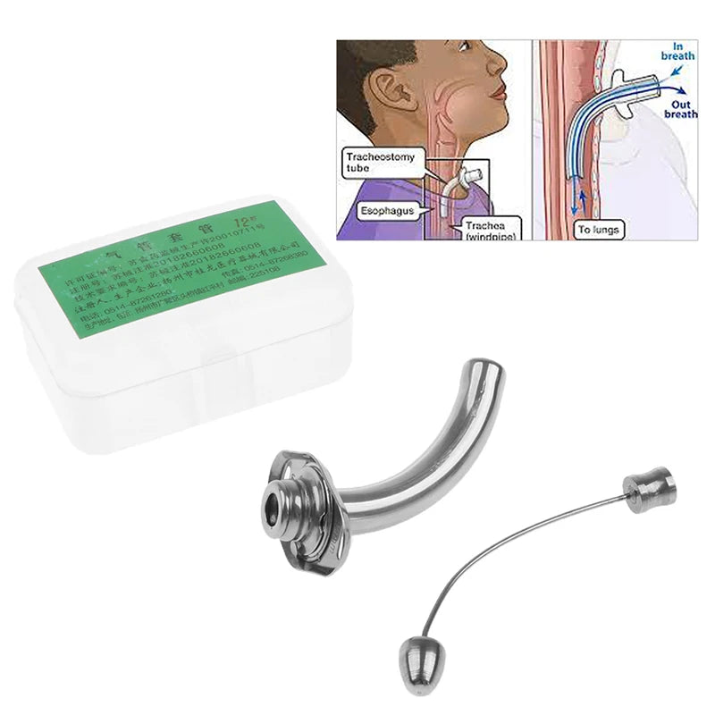Canule de Trachéotomie Médicale en Métal - 12 mm Acier Inoxydable Ma boutique