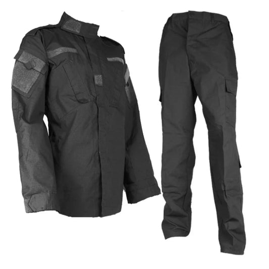 Ensemble Uniforme Tactique BDU Noir – Chemise et Pantalon de Combat pour Homme - BLACKBEARD OUTDOOR INDUSTRIES