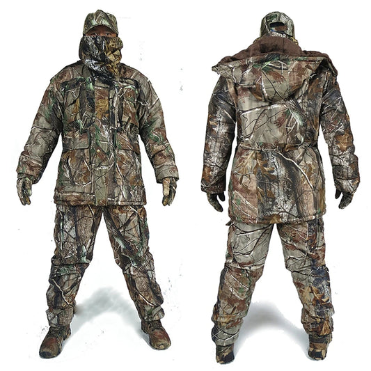 Tenue Camouflage Hiver Chasse Ghillie Suit Thermique – Polyester, Neige & Forêt | Pêche, Airsoft | T.44-54