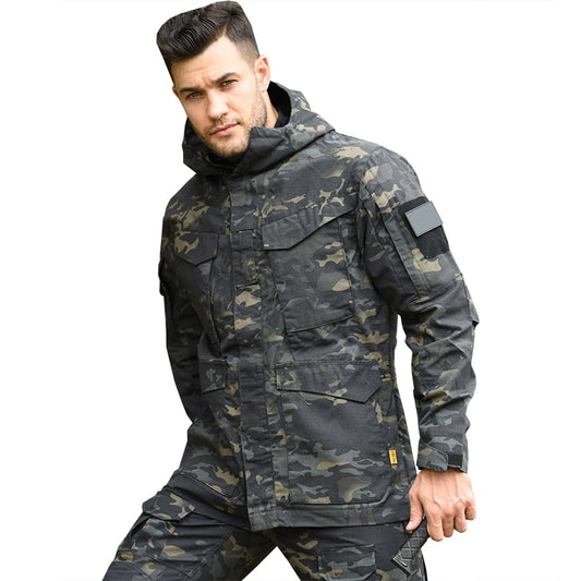 Veste Tactique M65 Camouflage US - Veste de Chasse et Randonnée Haut de Gamme avec Capuche - BLACKBEARD OUTDOOR INDUSTRIES