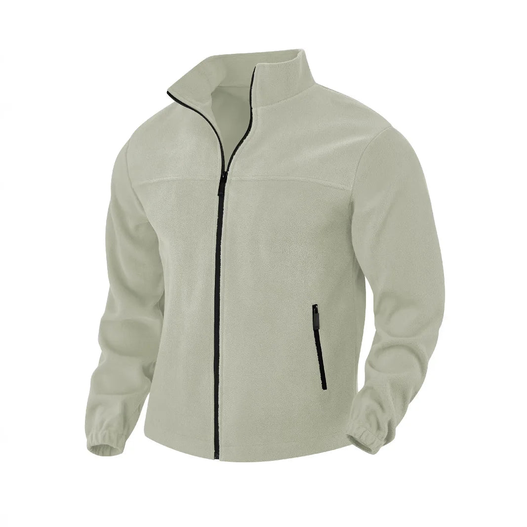Veste polaire homme zippée à col montant