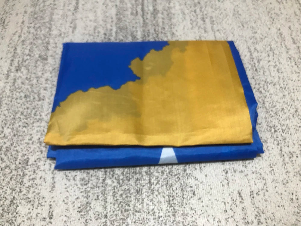 Drapeau du Kosovo 90x150 cm (3x5 ft) - Imprimé Polyester - Bannières à Pénétration Double - Drapeau Suspendu pour Décoration BLACKBEARD OUTDOOR INDUSTRIES