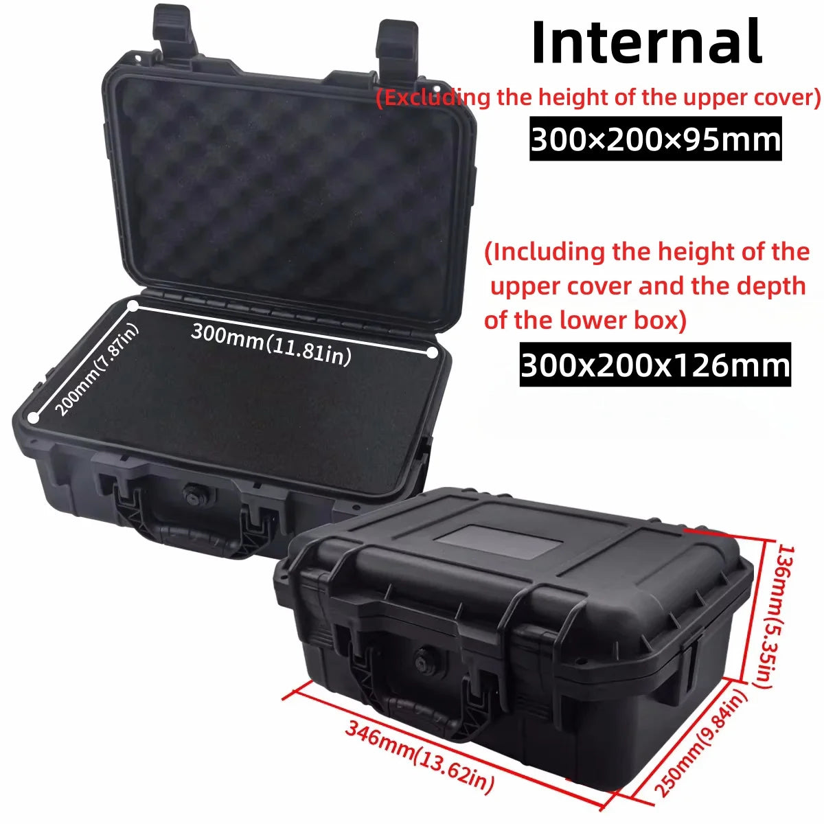 Boîte Militaire en Plastique Étanche 1pc - Étui Rigide de Transport avec Éponge Découpée, Organiseur de Boîte à Outils et Protecteur de Sécurité - BLACKBEARD OUTDOOR INDUSTRIES