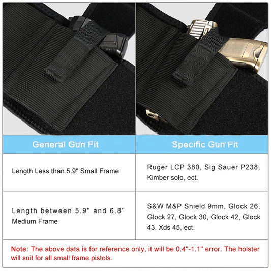 Holster Cheville Tactique – Port Dissimulé Droitier & Gaucher Glock 17/19/43 Nylon