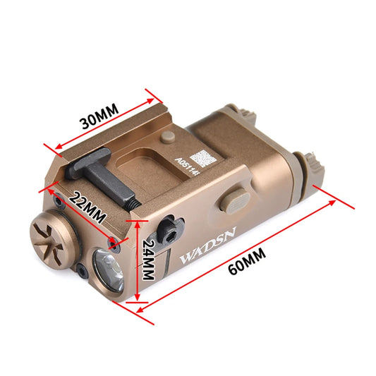 Lampe Tactique WADSN XC1 XC2 – Rail Picatinny 20mm | Airsoft Pistolet G17 G19 P320