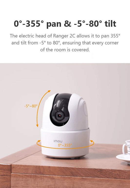 Caméra Surveillance WiFi Intérieure IMOU Ranger 2C — 5MP 360° Détection Humaine - BLACKBEARD OUTDOOR INDUSTRIES