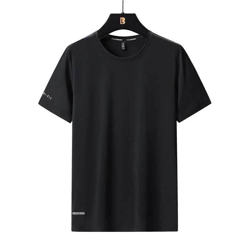 T-Shirt Homme Grande Taille Ice Silk – Respirant, Séchage Rapide | L à 8XL