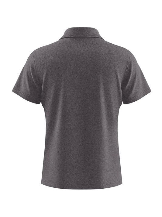 Polo Femme Col Boutonné Manches Courtes – Coupe Slim Stretch, Casual & Chic