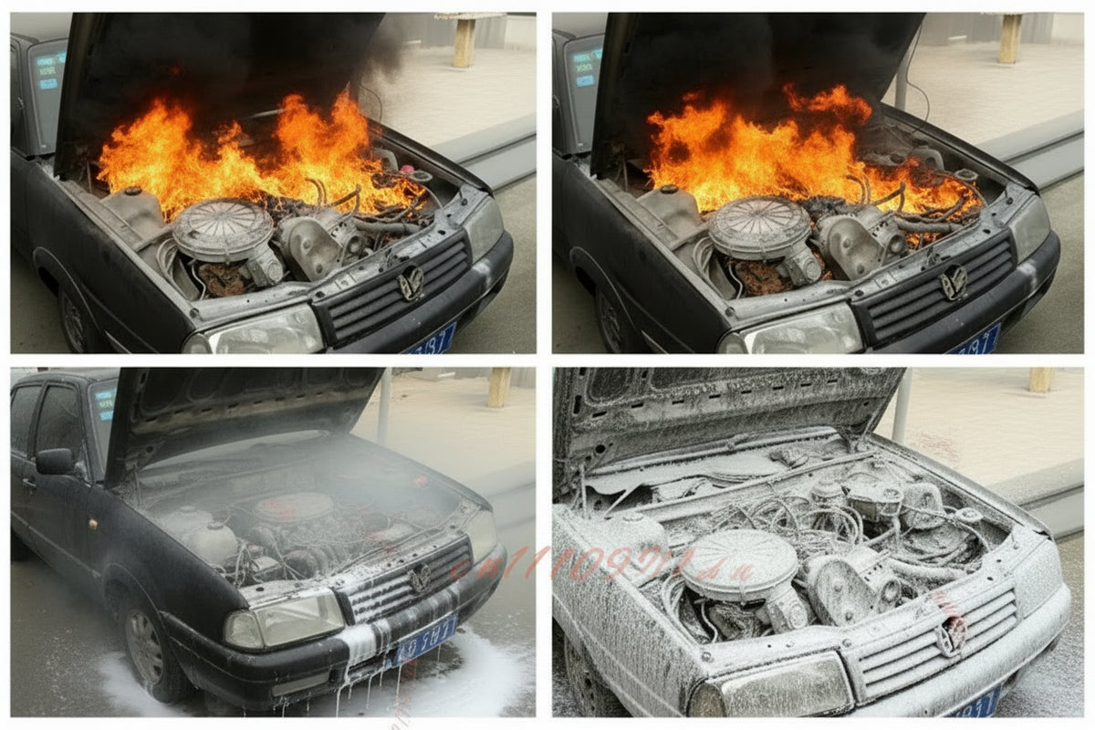 Dispositif d'Extinction Automatique a Poudre Ultra-Fine pour Moteur et Chassis – Protection Incendie Vehicule Sans Intervention pour Flottes de Securite et Vehicules de Patrouille