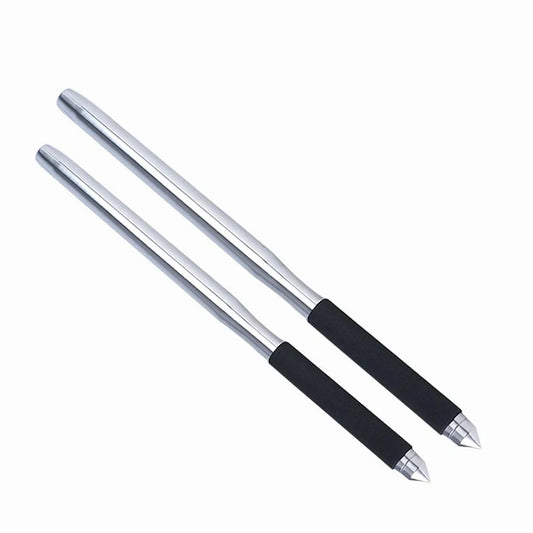 Bâton de Défense en Acier Inoxydable 50cm – Grip Antidérapant - BLACKBEARD OUTDOOR INDUSTRIES