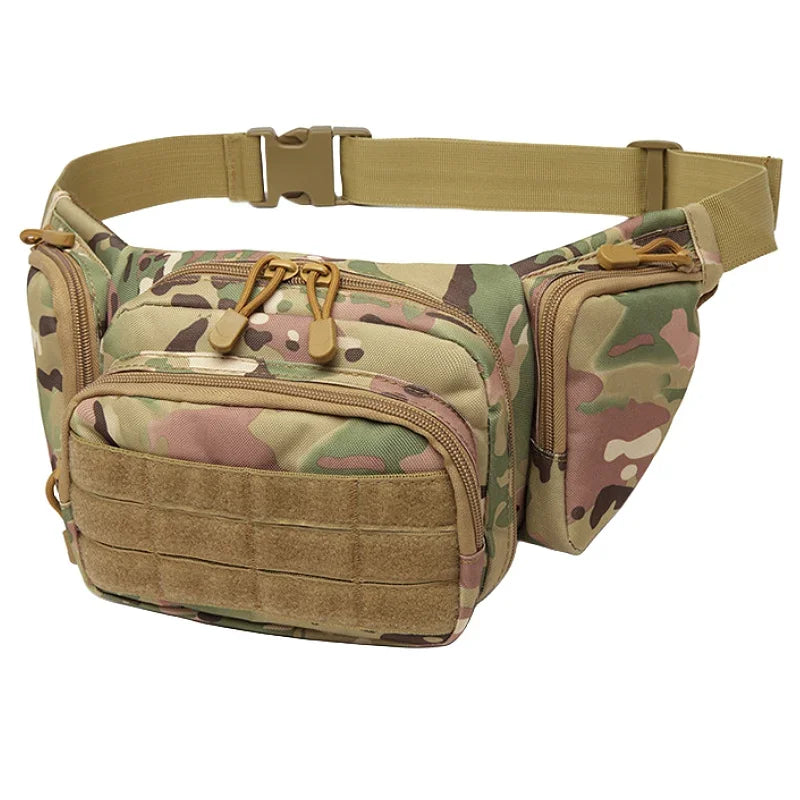 Sacoche banane tactique avec holster MOLLE - Port discret, porte-chargeurs intégrés, nylon résistant - BLACKBEARD OUTDOOR INDUSTRIES