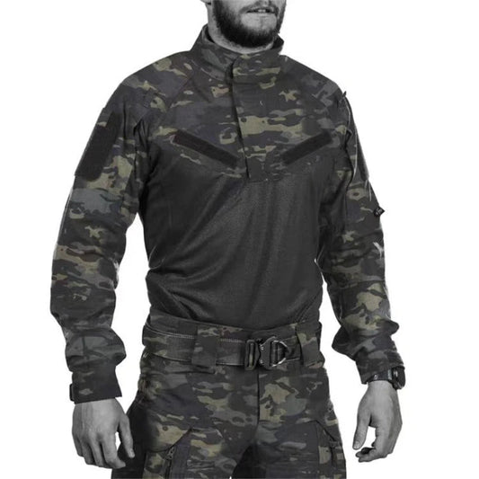 Chemise Tactique de Combat à Manches Longues pour Homme - Haut Camouflage pour Entraînement Militaire, Chasse, et Sports de Plein Air BLACKBEARD OUTDOOR INDUSTRIES