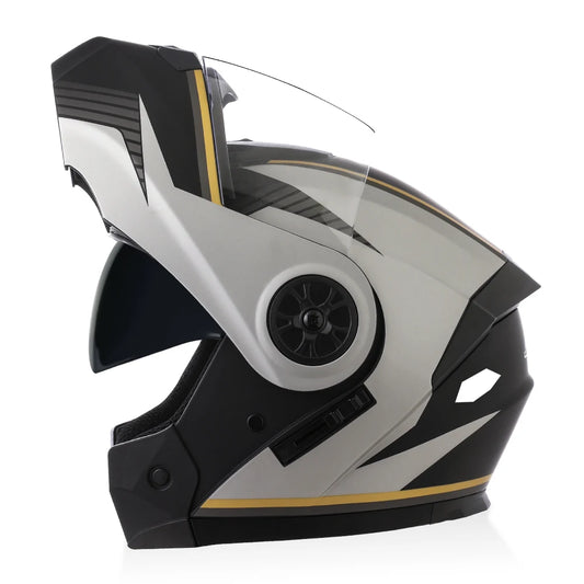 Casque Moto Modulable Flip-Up BLD – Double Visière – ABS Certifié DOT – Unisexe – M à XL