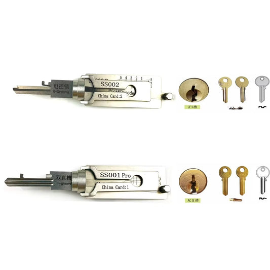 Kit de crochetage 2 en 1 SS001 SS002 SS003 - Outils de précision pour déverrouillage de serrure et portes - BLACKBEARD OUTDOOR INDUSTRIES