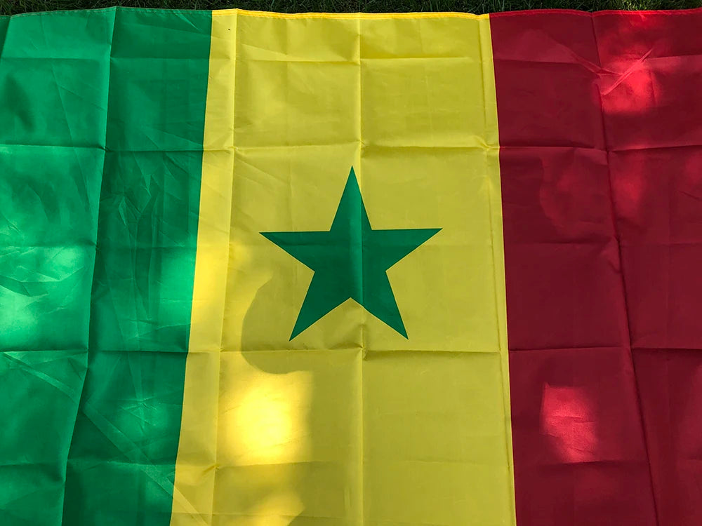 Drapeau du Sénégal 90x150 cm – Bannière en Polyester pour Décoration (Intérieur et Extérieur) BLACKBEARD OUTDOOR INDUSTRIES