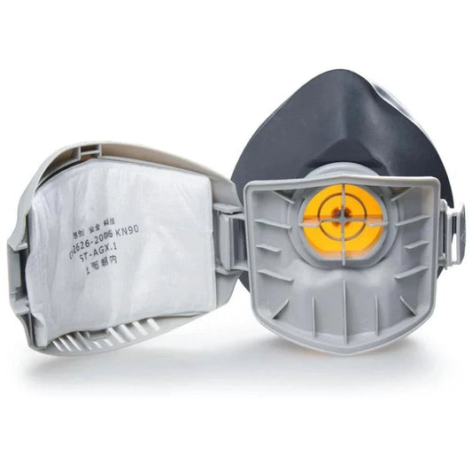 Masque Anti-Poussière avec 20 Filtres en Coton - Respirateur Demi-Visère pour Protection Contre la Poussière, Brouillard, Fumée et Gaz - Idéal pour l'Industrie, la Construction et le Travail Général BLACKBEARD OUTDOOR INDUSTRIES