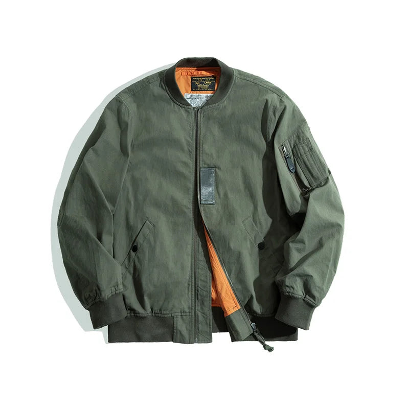 Veste Bomber Homme MA-1 Rétro – MADEN | Veste Pilote Style Militaire, Coupe Vent, Printemps & Automne - BLACKBEARD OUTDOOR INDUSTRIES