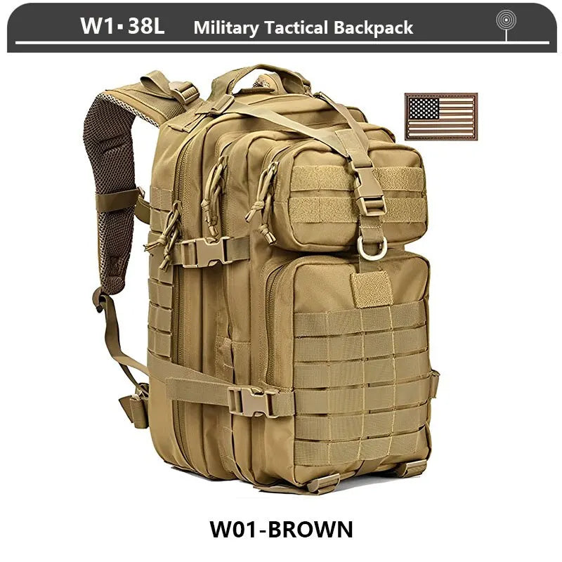 Sac à Dos Tactique 3 Jours – 38/45L | Imperméable, Résistant, Molle | Randonnée, Militaire, Survie - BLACKBEARD OUTDOOR INDUSTRIES