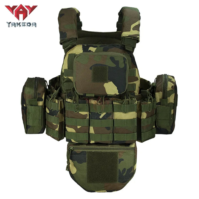 Gilet tactique YAKEDA modulable avec 5 pochettes