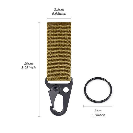 3 Pièces – Boucles Tactiques en Nylon avec Mousqueton Carabine, Clip de Ceinture EDC, Porte-Clés pour Sac à Dos Molle, Accessoire pour Escalade et Camping en Plein Air - BLACKBEARD OUTDOOR INDUSTRIES